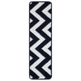 thumbnail image 2 of Stair Treads 9 inch by 28 inch by sussexhome Modern Collection Trellis Design Vibrant and Soft Stair Treads, Navy & White, Pack of 4 [100% Polypropylene], 2 of 3