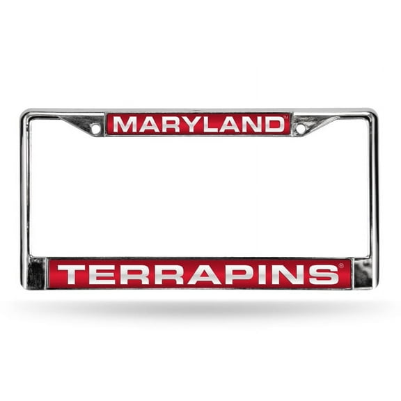 Maryland Terrapins Chrome Metal Laser Cut License Plate Frame
