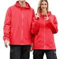 thumbnail image 3 of AOOCHASLIY Women 2023 Tops Clearance Women's Men Winter Hooded Softshell Windproof Soft Coat Long Sleeve Jacket, 3 of 4