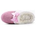 thumbnail image 6 of Women's Soft and Cozy Ribbon Bow Plush Slippers With No-Slip Rubber Sole For Indoor, Outdoor, Spa Use (Pink), 6 of 8
