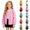 Pink-32, variant on Mitankcoo Girls Baseball Jacket Fleece Lined Snap Button Coat Loose Casual Kids Warm Outerwear with Pockets 4-15Y