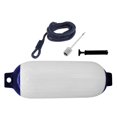 thumbnail image 4 of Guardabarros para botes marinos, guardabarros para botes inflables, 11x40 cm para exteriores, protector de boyas con accesorios de cuerda con bomba, cuerda azul, 4 of 8