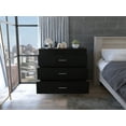 thumbnail image 2 of Nmkwnr 3 Drawer Dresser with Metal Hardware, Black, 2 of 5