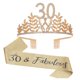 thumbnail image 1 of Kit de tiara con banda y diamantes de imitación para 30 cumpleaños, regalos de feliz 30 cumpleaños para ella, decoraciones de 30 cumpleaños para mujer, 1 of 5