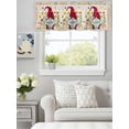 thumbnail image 3 of Curtain Valance for Windows,Summer Daisy Flower Ladybug Gnome Kitchen Valances Rod Pocket Short Curtains,Green Leaves Watercolor Floral Window Treatment Panel for Bedroom Bathroom 54"x18", 3 of 7