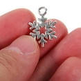 thumbnail image 2 of OULII 100Pcs Diy Style Christmas Snowflake Hanging Ornament Jewelry Charms, 2 of 8
