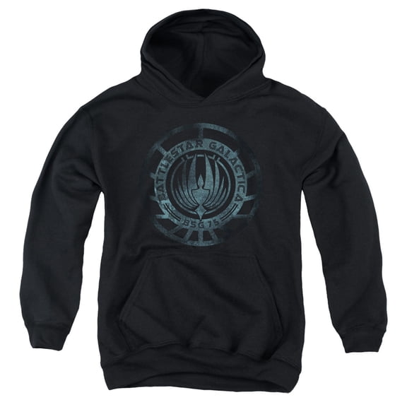 Battlestar Galactica (New) - Faded Emblem - Youth Hooded Sweatshirt - Medium