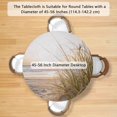 Round Fitted Tablecloth, Sea Beach Grass Elastic Edge Table Cover