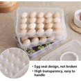 thumbnail image 3 of Egg Holder, 3-layer Deviled Egg Tray With Lid Egg Carrier Box Dispenser Container With Handle For 60 Eggs, 3 of 3