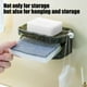 thumbnail image 4 of Soap Dish With Self Draining Stand | Portable Soap Holder | Non Slip Corners | Multipurpose Bathroom Kitchen Organizer | Plastic | Beige Clear Green Gray | 13.5x8.5x6cm | Easy Clean, 4 of 6