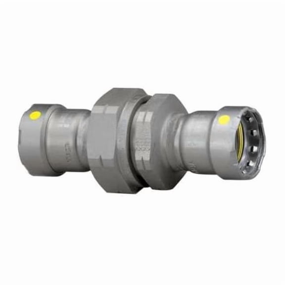 Viega QVG-25701 0.5 in. Steel Union MegaPressG, Press x Press Fitting, Black