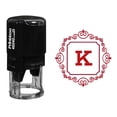 thumbnail image 1 of Printtoo R-40 Square Swirl Border K Alphabet Monogram Initial Office Stationary Self Inking Rubber Stamp, 1 of 4