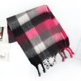 thumbnail image 1 of Bufanda mujer invierno engrosamiento cálido borla gruesa cien con 2023 pañuelo nuevo hombres otoño e invierno bufanda a cuadros (cuadros rojos), 1 of 4