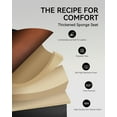 thumbnail image 2 of Sailvan Dining Chairs Set of 4, Modern PU Leather Upholstered Kitchen Chairs for Dining Room & Living Room with High Back, Easy Maintaince, Brown, 2 of 9