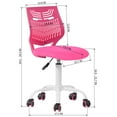 thumbnail image 2 of FurnitureR Adjustable Dining Chair for Teens & Kids, Soft Fabric Seat with Breathable Backrest, Rolling Wheels, Elegant, Rose, 2 of 6