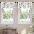 thumbnail image 2 of LALILO Kitchen Curtain Valance Forest With Cute Fox Bear Bunny Rod Pocket Window Curtain 52"x 18" Set of 2, 2 of 7