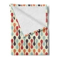 thumbnail image 2 of Colorful Soft Flannel Fleece Throw Blanket, Vertical Conceptual Melted Like Forms Rounded Circular Design Hispter Vintage, Cozy Plush for Indoor and Outdoor Use, 60" x 80", Multicolor, by Ambesonne, 2 of 5
