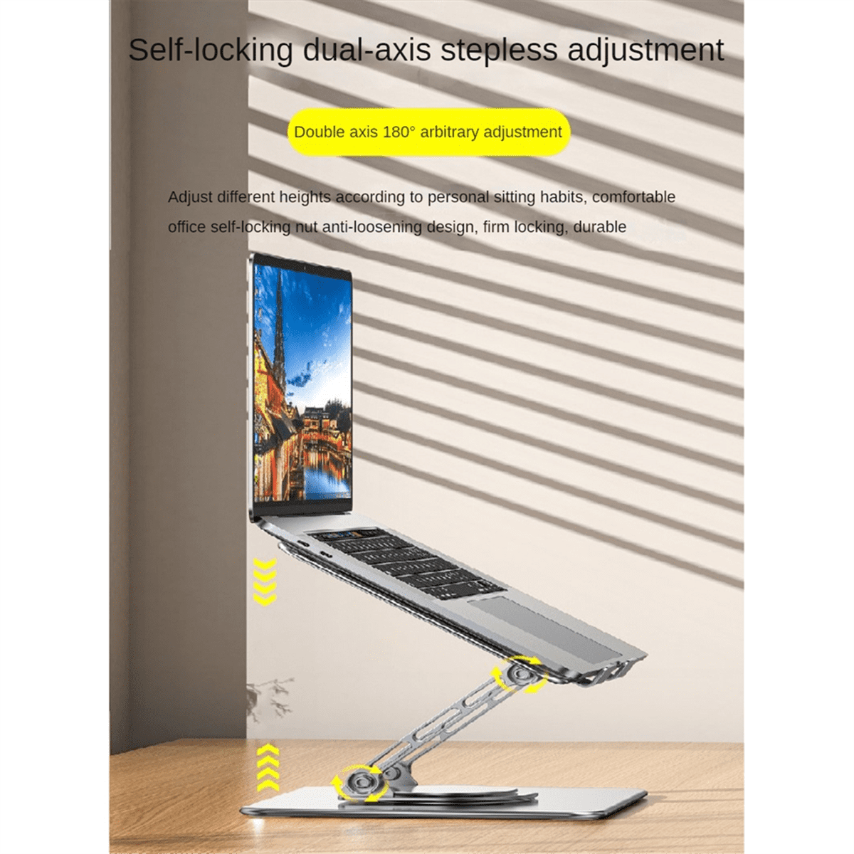 Laptop Stand Foldable 360° Rotatable Notebook Holder Liftable Aluminum Alloy Stand Compatible with 7-17 Inch Laptop,1 x Laptop Stand