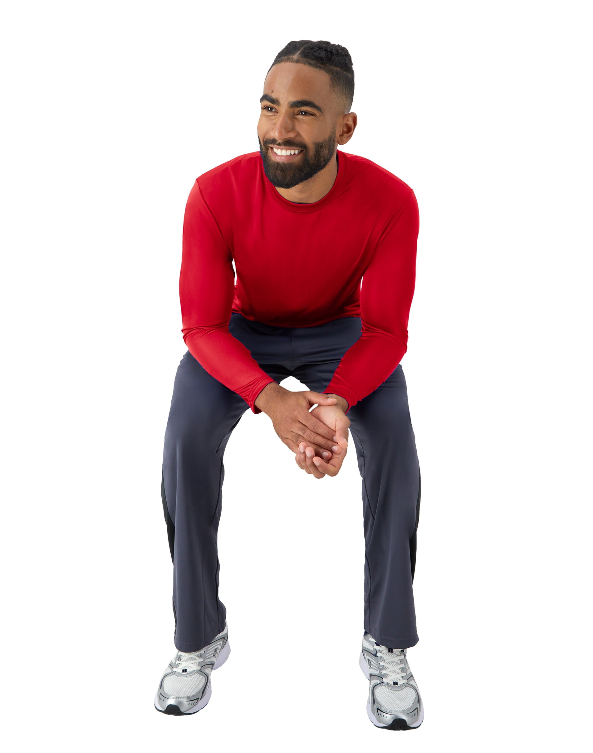 Hanes Cool DRI Performance Long Sleeve T-Shirt, Quick-Drying Training Tee, UPF 40+