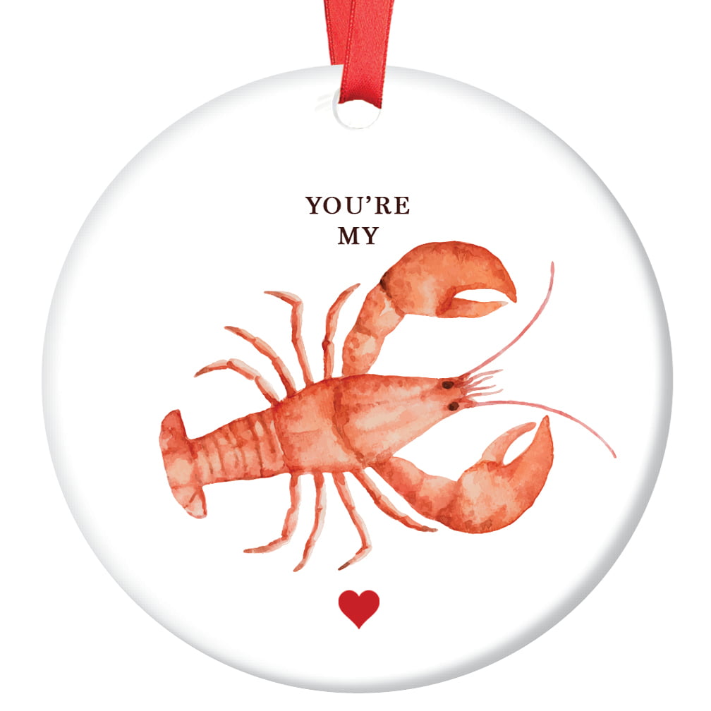 boyfriend girlfriend husband wife Friends you're my lobster Christmas Card