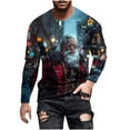 thumbnail image 3 of UVEASISHA Sales Today Mens Christmas T Shirts Xmas Tree Printed Graphic Tees for Men Big and Tall Casual Hipster Tee Tops Slim Fit Long Sleeve Crewneck Pullover Multicolor XXL, 3 of 6