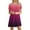 #1-Hot Pink, variant on Women Short Sleeve Gradient Print Round Neck Ladies Loose Mini Dress