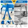 thumbnail image 6 of Costway 10 x 10 FT Beach Sunshade Canopy UPF50+ with Carry Bag &8 Sandbags &3 Shovels, 6 of 9