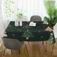 thumbnail image 3 of Yayeee Tablecloths 54" x 54" Rectangle Wrinkle Resistant Party Table Cover, Green Christmas Trees, 3 of 8