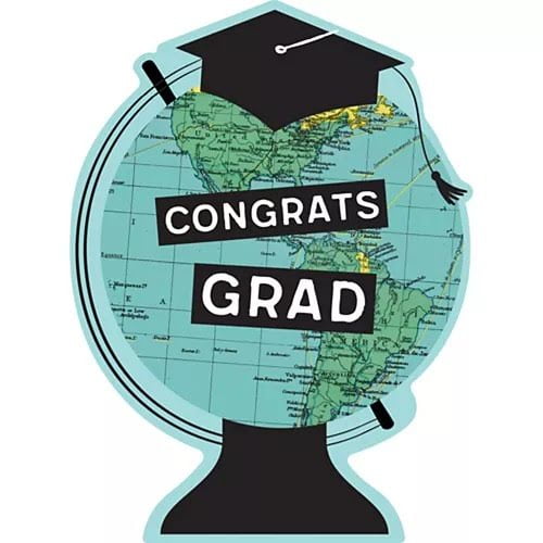 The World Awaits Graduation LifeSize Cardboard Cutout, 5ft