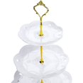thumbnail image 3 of Zedela - Soporte para tartas de 3 niveles para cupcakes, tabla de quesos, soporte para postres, soporte para tartas, varilla de montaje, soporte para tartas de metal, soporte para servir galletas, decoración de fiestas, bodas, soporte para tartas, plástico, 3 of 7