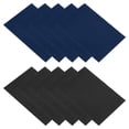 thumbnail image 1 of Parche de Reparación de Chaqueta de Plumas 6" x 8", Paquete de 10 Parches de Tela de Nylon Autoadhesivos para Tienda de Campaña y Ropa, Negro y Azul Marino, 1 of 7