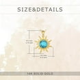 thumbnail image 4 of 14k Real Gold Sun Necklace Moon and Star Celestial Pendant Jewelry Gifts for Wife Sister Women, 4 of 10