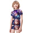 thumbnail image 2 of Jujutsu Kaisen Boys Rash Guard Set 2 Piece Swimsuits Short Sleeve Bathing Suits with Trunks, 2 of 7
