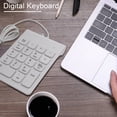 thumbnail image 3 of Mini Clavier Numérique Filaire USB 18 Touches Clavier Numérique pour Comptabilité Dire Ordinateur Portable Windows Android Notebook Tablettes PC (Blanc), 3 of 8