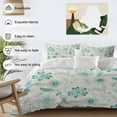 thumbnail image 3 of Abstract Ethnic Flower Bedding Duvet Cover Set Full Size 4 Pieces Vintage Green Pattern Bedding Set with Zipper Closure, 1 Comforter Cover 86x86 Inches 1 Flat Sheet & 2 Pillow Cases, 3 of 7