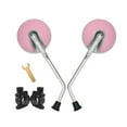thumbnail image 4 of LOVIVER 2 Pieces Handlebar Clamp Mirror Spare Part Round Motorcycle Rear View Mirror pink, 4 of 7