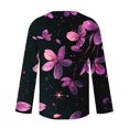 thumbnail image 5 of Juslio Womens Blouses Long Sleeve Button Tops V Neck Casual Blouses Pink S, 5 of 5