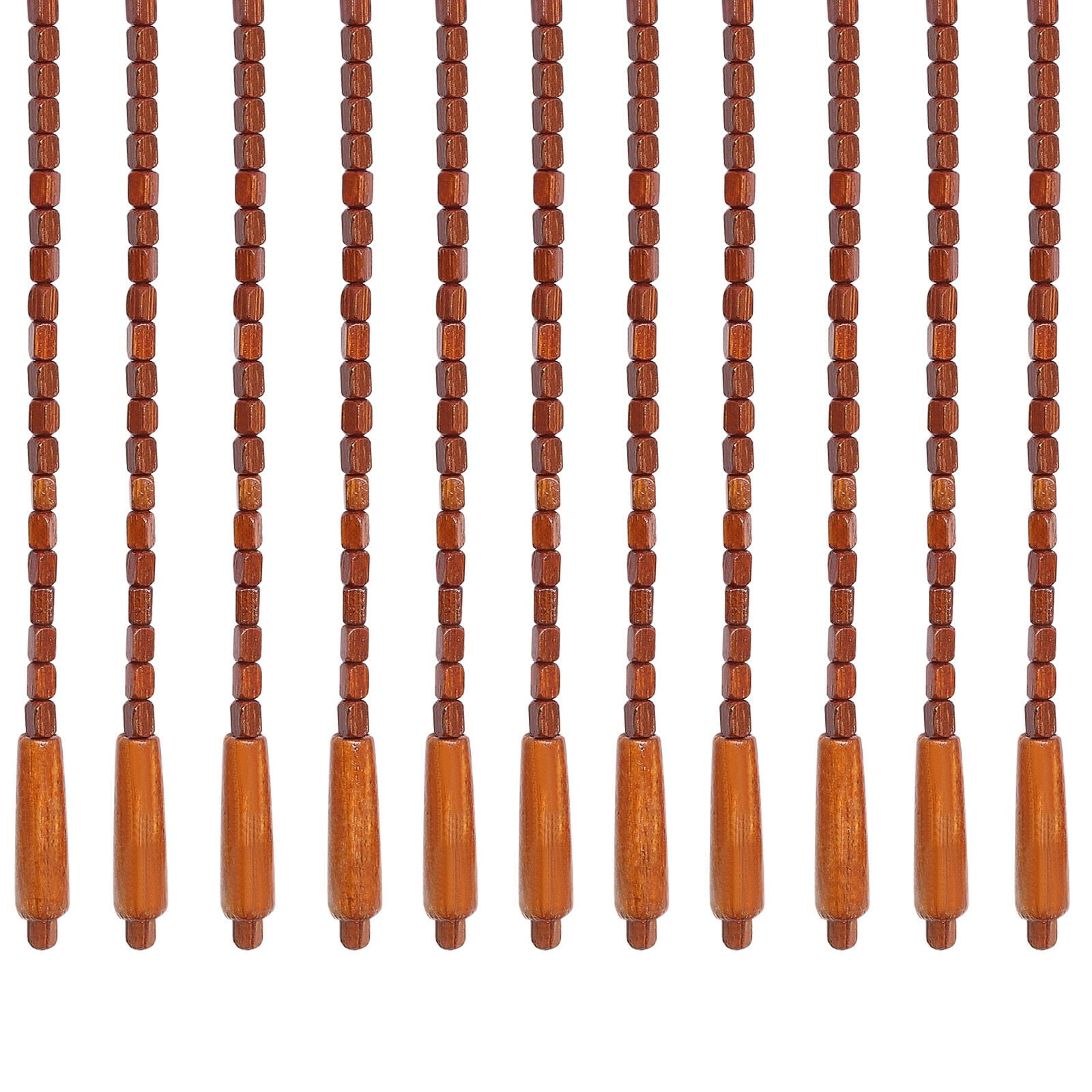ANMINY Wooden Bead Door Curtain String Bohemian Bamboo Room Divider Home Decor 35x86in, Wave, 31 strands