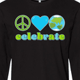 thumbnail image 4 of Inktastic Celebrate Earth Day Peace Love Earth Long Sleeve T-Shirt, 4 of 5