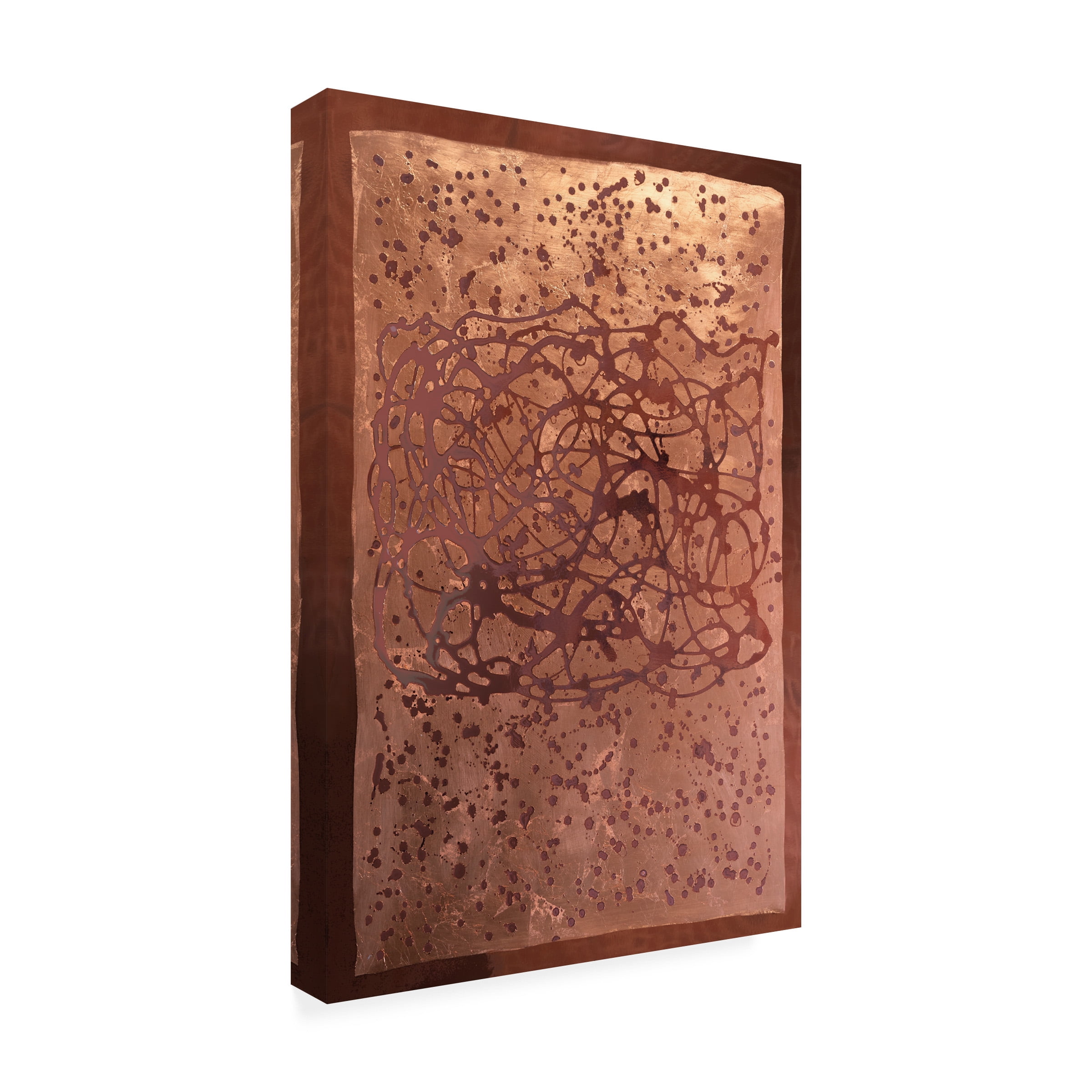 Canvas Wall Art - Vanna Lam 'Graffiti in Copper II' Wall Art for Living Room, Bedroom, or Office Décor by Trademark Fine Art - 22 x 32 Inches - 22x32
