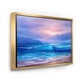 thumbnail image 3 of Designart 'The Sea By The Beach With Golden Sunset' Nautical & Coastal Framed Canvas Wall Art Print, 3 of 5