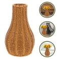thumbnail image 3 of Woven Dried Flowers Vase Imitation Rattan Vase Rustic Imitation Rattan Woven Vase (S), 3 of 9
