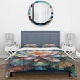 thumbnail image 3 of Designart "Lotus Floral Dreams Pink II" Floral Lotus Bedding Covert Set - Lotus Pink Floral Bed Set With 2 Shams, 3 of 6