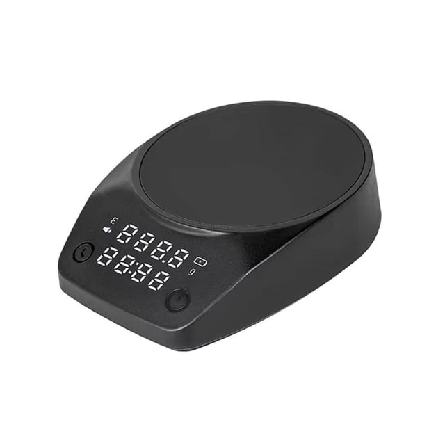 Mini Coffee Time Scale, Italian Coffee Bean Weighing Scale, Kitchen Small 0.1g Coffee Electronic Waterproof Scale,1 x Mini Coffee Scale,Black