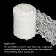 thumbnail image 3 of Uxcell Lace Ribbon Floral Pattern Lace Trim Ribbon for Sewing Making DIY Crafts Gift Wrapping Bouquets White, 3 of 6