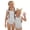#A02-White, variant on Abcomgle Kids Bathing Suits Girls Stretchy One Piece Swimsuit for Girls Cute Polka Dot Ruffled Girls Bathing Suit