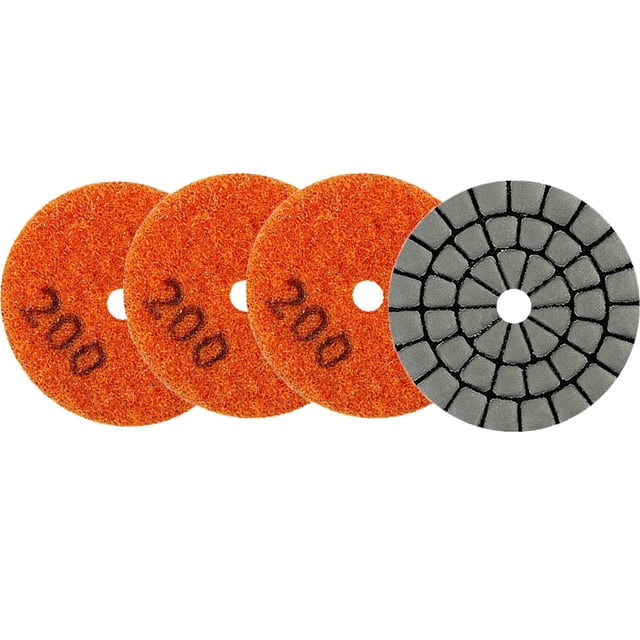 BTOER Pack Of Four 2Inch Wet Dry Polishing Pads Optimized For Fast Results On Marble For Granite Quartzite Surfaces
