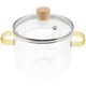 thumbnail image 1 of Olla de vidrio transparente con tapa, olla de vidrio con doble asa para cocinar ramen, utensilios de cocina de vidrio, 1 of 6