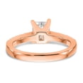 thumbnail image 5 of Solid 14k Rose Gold Lab Grown Diamond Side-Stones with CZ Cubic Zirconia Center Stone Engagement Ring Rin Size 7, 5 of 7