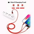 thumbnail image 4 of 3-in-1 Nylon Braided Universal USB Charging Cable Compatible with i-Product/Type-C/Micro USB Devices, Blue, 4 of 8